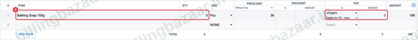 Vyapar debit note returned items and ITC