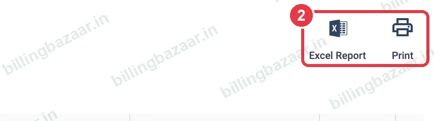 Vyapar party statement Excel Report and Print