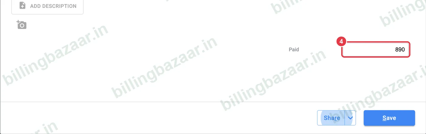 Vyapar Payment-Out paid amount